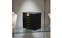 Soft Velvet Lining 6-Layer Jewelry Box Removable Dividers 6-Tier Jewelry Box Sturdy Construction Multi-Layer Accessory Holder Easy to Clean for Dresser
