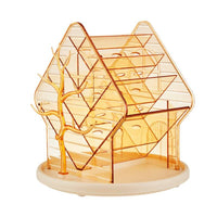 Rotating Cosmetic Organizer Clear Makeup Organizer with Rotating Base Compact Storage Shelf for Dressing Table