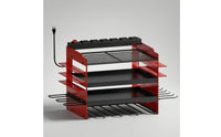 Powder-Coated Power Strip Tool Rack Perforated Panels Wall-Mounted Tool Rack Metal Frame Heavy Duty