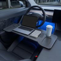 Foldable Car Tray Table Long-Lasting Car Tray with Cup Holder Stable Space-Saving for Commuters, Road Trips