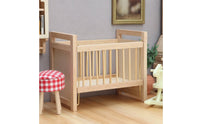 DIY Project Wooden Dollhouse Baby Bed Realistic Feature 1:12 Scale Dollhouse Crib for Hobbyists, Collectors, Miniature Scene