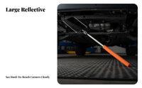 Telescopic Inspection Mirror Portable Undercarriage Inspection Mirror Adjustable Reach Soft Grip for Auto Technicians
