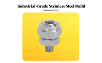 Long-Lasting Stainless Steel Swivel Nozzle Connector Wear-Resistant Universal Angle Adjustment Spray Head for Dust Suppression