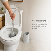 Heavy-Duty Toilet Plunger with Enhanced Suction Cup for Clogged Drains