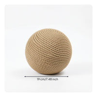 Sisal Cat Toy Ball Long-Lasting Sisal Rope Ball Safe for Boredom Relief