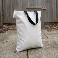 Replacement White Sack Textile Bag Zipper Closure Adjustable Shoulder Strap