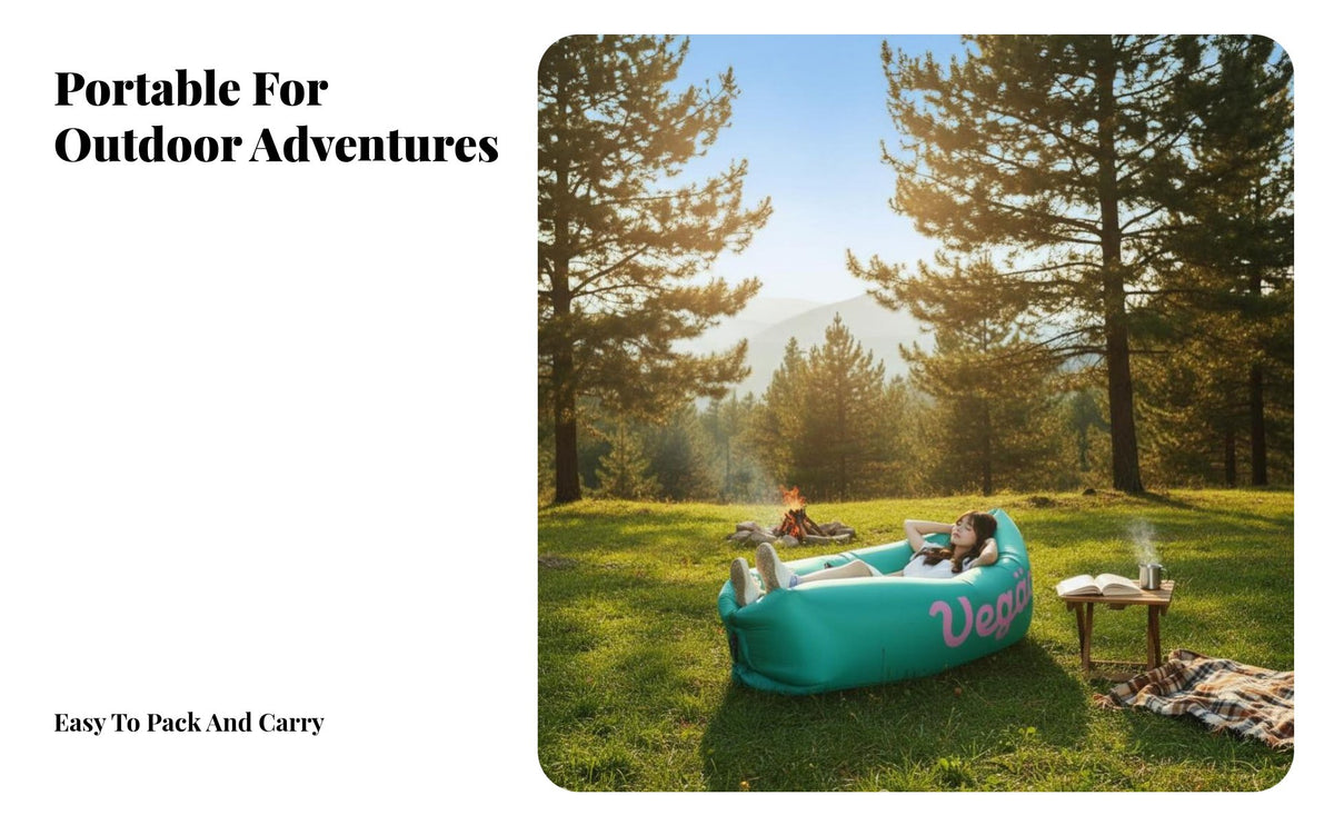 No Pump Required Wind-Filled inflatable lounger Lightweight Inflatable Lounger Quick Inflation inflatable lounger Er& and-travelnomic Design for event& and-travelers, Beach& and-travelers, Camping, Music events, journey, Beach