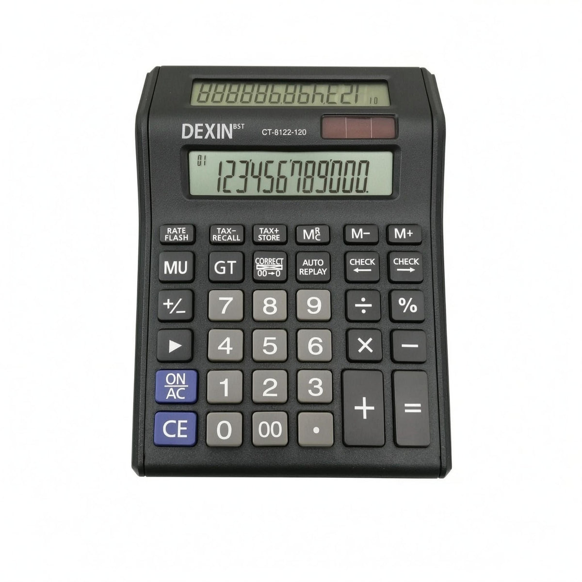 Black Two-screenScreen Calculator Memory Keys Slanted Calculator Standard Functions Office Supply