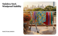 Telescopic Laundry Stand Foldable Clothes Rack Foldable Design for Apartment Dwellers, Dorm Residents, Balcony, Bedroom, Small Apartments