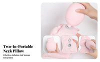 Ice-Silk Inflatable Neck Pillow Storage Container Travel Neck Pillow Lightweight Rest Aid Compact