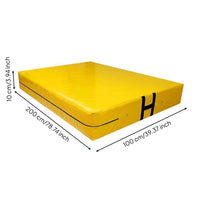 Folding Exercise Mat with Handles Impact Absorbing Foldable Gymnastics Mat Wipe-Clean for Gymnasts, Tumbling Practice