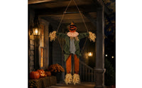 Light up Specter Swing Motion Swinging Specter Doll Creepy Sounds Sound Making Pumpkin Doll for Halloween Party, Porch