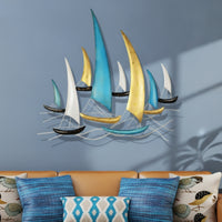 Metal Sailboat Wall Art Modern Sailboat Wall Artistic and Simple to Hang for Entryway