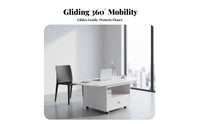 Expandable Rolling Storage Table Foldable Design Living Room Furniture Folding with Wheels for Families, Students, Office