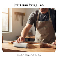 High-Carbon Steel Fret End Dressing File Improves Playability Fret End Beveling File for Instrument Technicians, Guitarists, Home Workshop