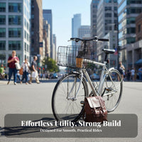 Folding Bike Basket Foldable Front Hanging Bike Basket Large Capacity for Commuters, Shoppers, Grocery Shopping, Commuting, Outdoor Biking