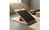 Natural Wood Finish Slant Board Sturdy Wooden Slant Board Stable Design Wooden Incline