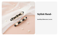 Duckbill Braid Fastener Secure Grip Crystal Duckbill Fastener Crystal St Single Barrette Easy to Use Shimmering Botanical
