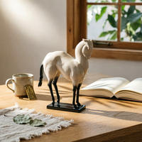 Resin Horse Sculpture Glossy Tabletop Decor Minimalist for Entryway, Homeowners