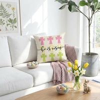 Easter Pillow Cover Linen Cushion Covers Throw Pillowcase for Home Sofa Living Room