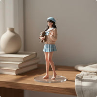 Bear Girl Figure Miniature Scale Girl Figurine Versatile Decor for Dollhouse