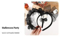 Mesh Specter Hairband Fun Photo Prop Halloween Specter Headband Halloween Headband Lightweight Spooky Headpiece Comfortable Fit