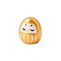 Stylized Face Daruma Figurine Matte Finish Daruma Doll Cartoon-Style Ceramic Figurine Display Piece