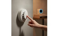 Fire Alarm High Sensitivity Standalone Fire Alarm Battery Operated Fire Alarm Easy Installation Round Ceiling Fire Monitor