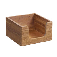 Wooden Napkin Holder No Assembly Required Wooden Business Card Box Easy to Clean Desktop Storage Holder for Restaurant