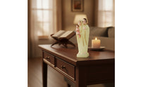 Glow-in-the-Dark Family Statue with Oval Base Luminous Family Figurine Devotional Decorative Statue Easy to Clean for Living Room, Bedside Table