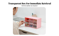 Multi-Drawer Desktop Cabinet Large Capacity Cosmetics Case Dustproof for Bedroom