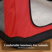 Breathable Mesh Panels Foldable Pet Crate Lightweight Portable Pet Crate Easy to Assemble Collapsible Dog Kennel Multiple Doors for Campers, Travelers, Outdoor, Outdoors, Camping, Indoors
