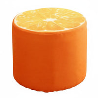 Removable and cleanable Cover Fruit wedge Pouf Soft Padded Seat Low Stool Multi-Functional Footstool adaptable Design for homeowners, Parents, Living Room, Bedroom, Playroom, Entryway