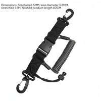 Diving Coil Lanyard 50kg Load Capacity Scuba Camera lanyard TPU Coated Underwater Camera lanyard for Freedivers