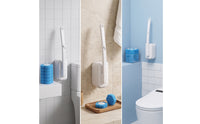 Wall Mounted Toilet Brush and Holder Long-Handled for Bathroom