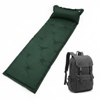 Inflatable Mattress and Self Inflating Air Bed for Car Camping, Waterproof Air Mattress with Integrated Pillow, 1.1kg Camping Mat, 183x57x2.5cm