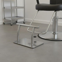 Salon Chair Footrest Stainless Steel Barber Chair Footrest Floor Standing Foot Support for Barbershop