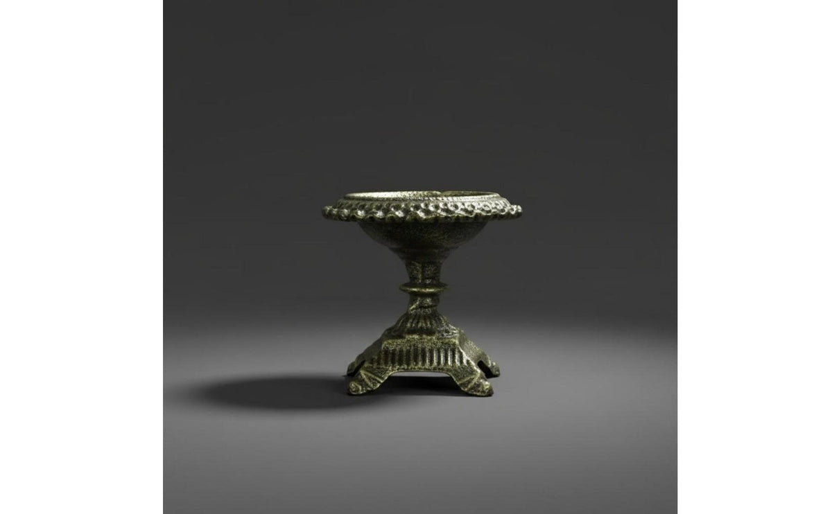 Vintage Cast Iron Candle Holder Retro Cast Iron Candlestick Heavy Duty Ornate Candle Stand for Altar