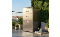 Lockable Steel Filing Cabinet Compact Three-Drawer Steel Cabinet Floor-Standing