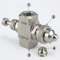 Stainless Steel Spray Tip, 1/4BSPT Female Thread Mist Nozzle, Cone Shape Spray Tip, Uniform and Fine Mist, Pressure Feed Industrial Spray Nozzle
