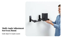 Adjustable Speaker Wall Mount Universal Compatibility Speaker Wall Mount Solid Metal Construction for Home Theater Enthusiasts, Audio Studio