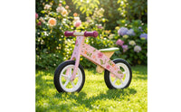 Wooden Balance Bike Low Low-Step Wooden Learning Bike Compact Balance Toy for Young Children, Kids, Park, Backyard