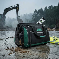 Waterproof Heavy-Duty Tool Bag Wear-Resistant Zippered Tool Bag Reinforced Base Large Capacity Multiple Pockets