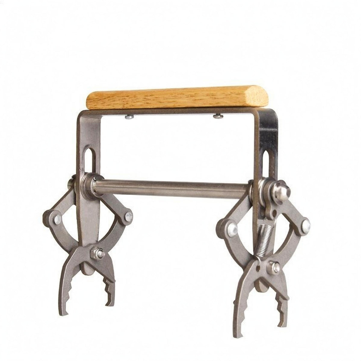 Wooden Handle Beehive Frame Clamp Serrated Grippers Handheld Frame Clamp Metal Body Beekeeping Equipment Compact for Beekeepers