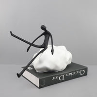 Modern Minimalist Rowing Figure Sculpture Art Decoration for Home