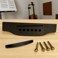 Guitar Bridge Saddle Assembly Easy to Install Acoustic Guitar Bridge Kit Stable Hardware for Luthier