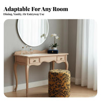 Vintage Aesthetic Upholstered Makeup Seat Multifunctional Upholstered Drum Stool Sturdy & Stable Vanity Chair Modern & Stylish for Hotel Owners, Homeowners, Interior Designers, Entryway, Dressing Room, Bedroom, Walk-in Closet