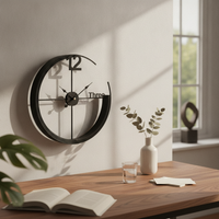 Minimalist Metal Wall Circular Timepiece Modern Metal Wall Circular Timepiece