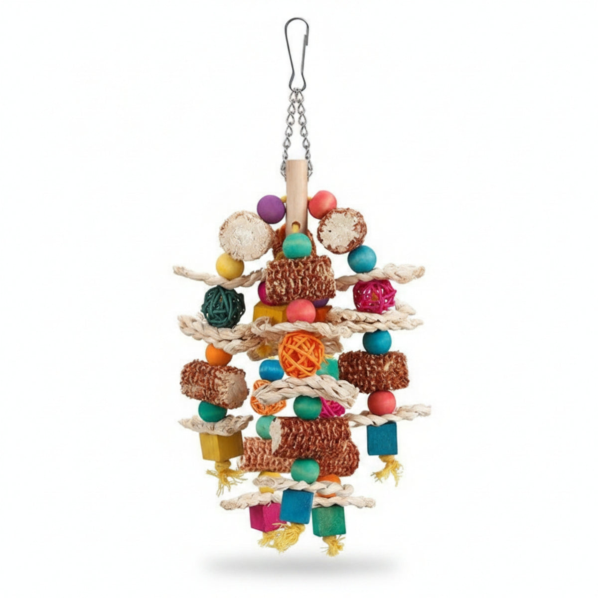Pet Accessories Hanging Bird Gnaw Toy Physically Active Woven Bird Gnaw Toy Mentally Stimulating for Birds