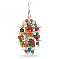 Pet Accessories Hanging Bird Gnaw Toy Physically Active Woven Bird Gnaw Toy Mentally Stimulating for Birds